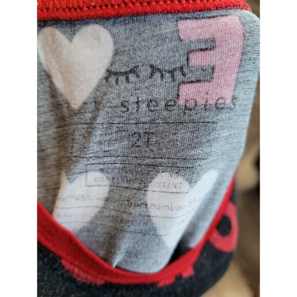 Little‎ Sleepies Valentines Girls Bamboo Top Hearts Love size 2t #6 - Picture 4 of 4